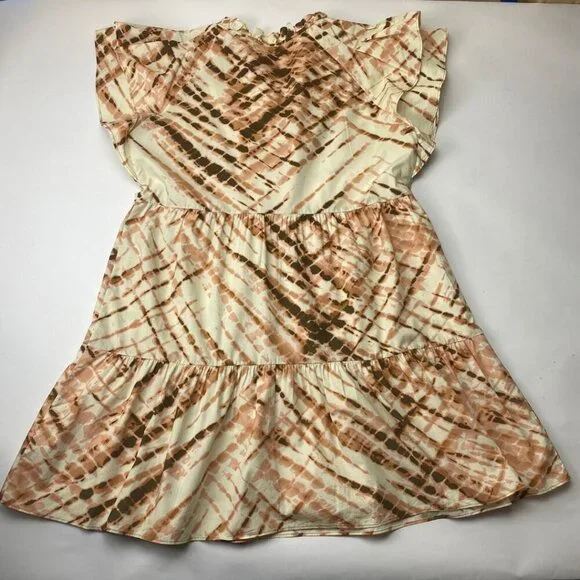 MARIE OLIVER Sema Dress Ruffle Crosshatch Size 8 - Picture 3 of 7